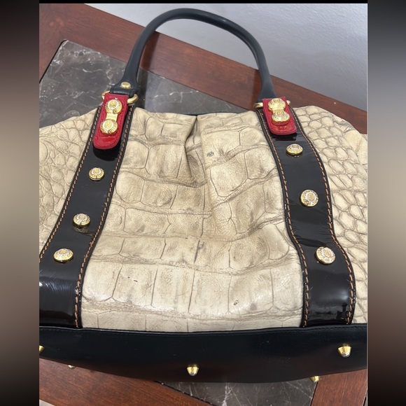 Marino Orlandi Beige Genuine Crocodile Leather Large Purse Tote Crossbod… - Picture 11 of 12